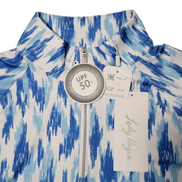 Lady Hagen Golf Pullover 1/4 Zip Long Sleeve Shirt Womens Size Small UPF 50 Blue - Picture 2 of 15